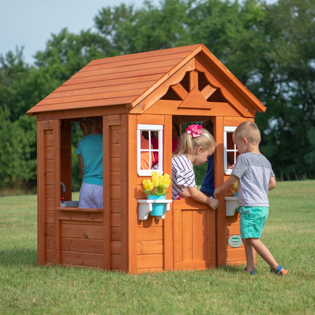 Backyard Discovery Timberlake Wooden Playhouse﻿ by Babies Love and Lattes